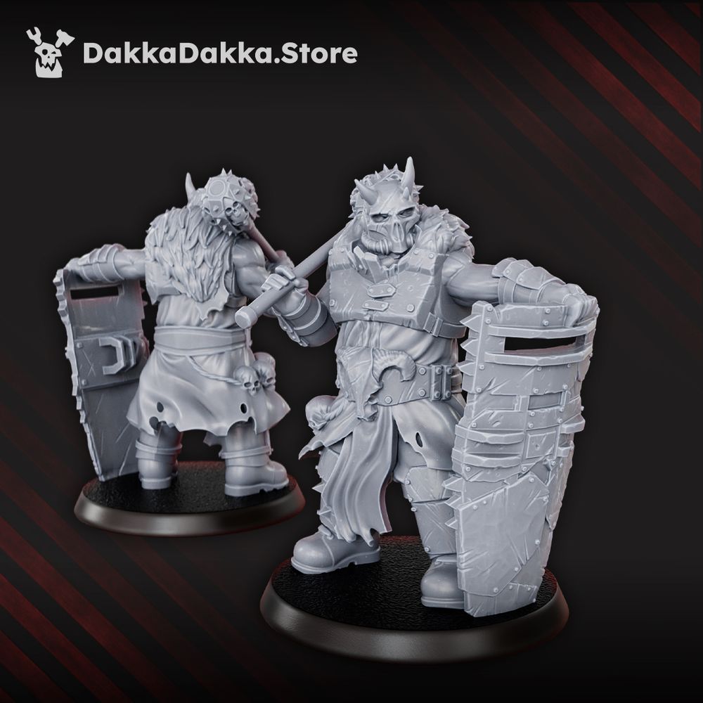 Mutant Uprising Vulture Ogres x3 (3 Units), Mutant Uprising proxy miniature, 28mm heroic scale unpainted resin, view 5