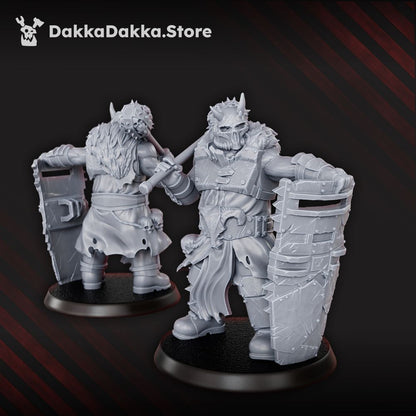 Mutant Uprising Vulture Ogres x3 (3 Units), Mutant Uprising proxy miniature, 28mm heroic scale unpainted resin, view 5