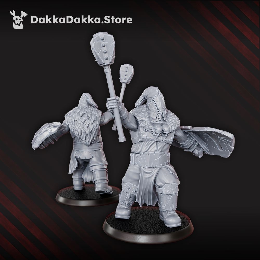Mutant Uprising Vulture Ogres x3 (3 Units), Mutant Uprising proxy miniature, 28mm heroic scale unpainted resin, view 6