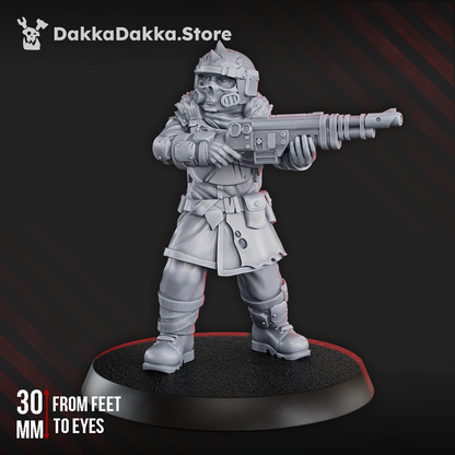 Imperial Army Vulture Warrior, Imperial Army proxy miniature, 28mm heroic scale unpainted resin