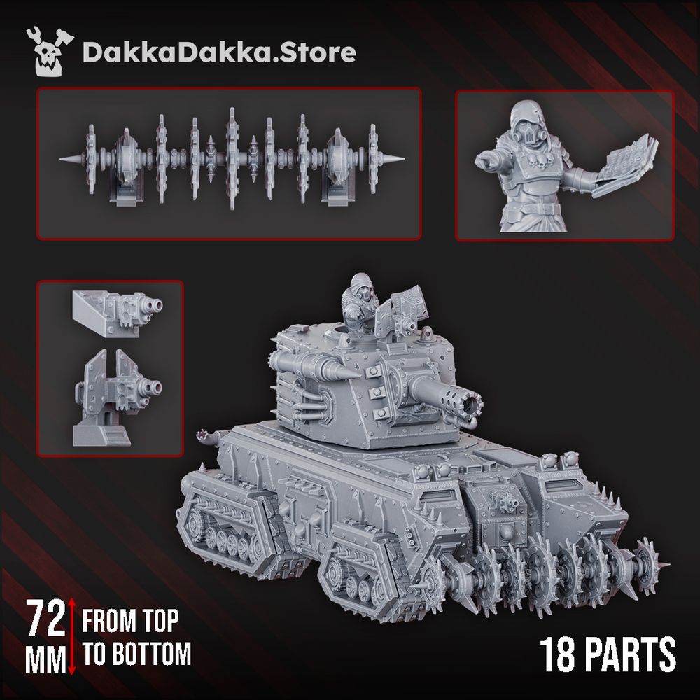 Imperial Army Vultures APC - Armored Vagon, Imperial Army proxy miniature, 28mm heroic scale unpainted resin, view 3