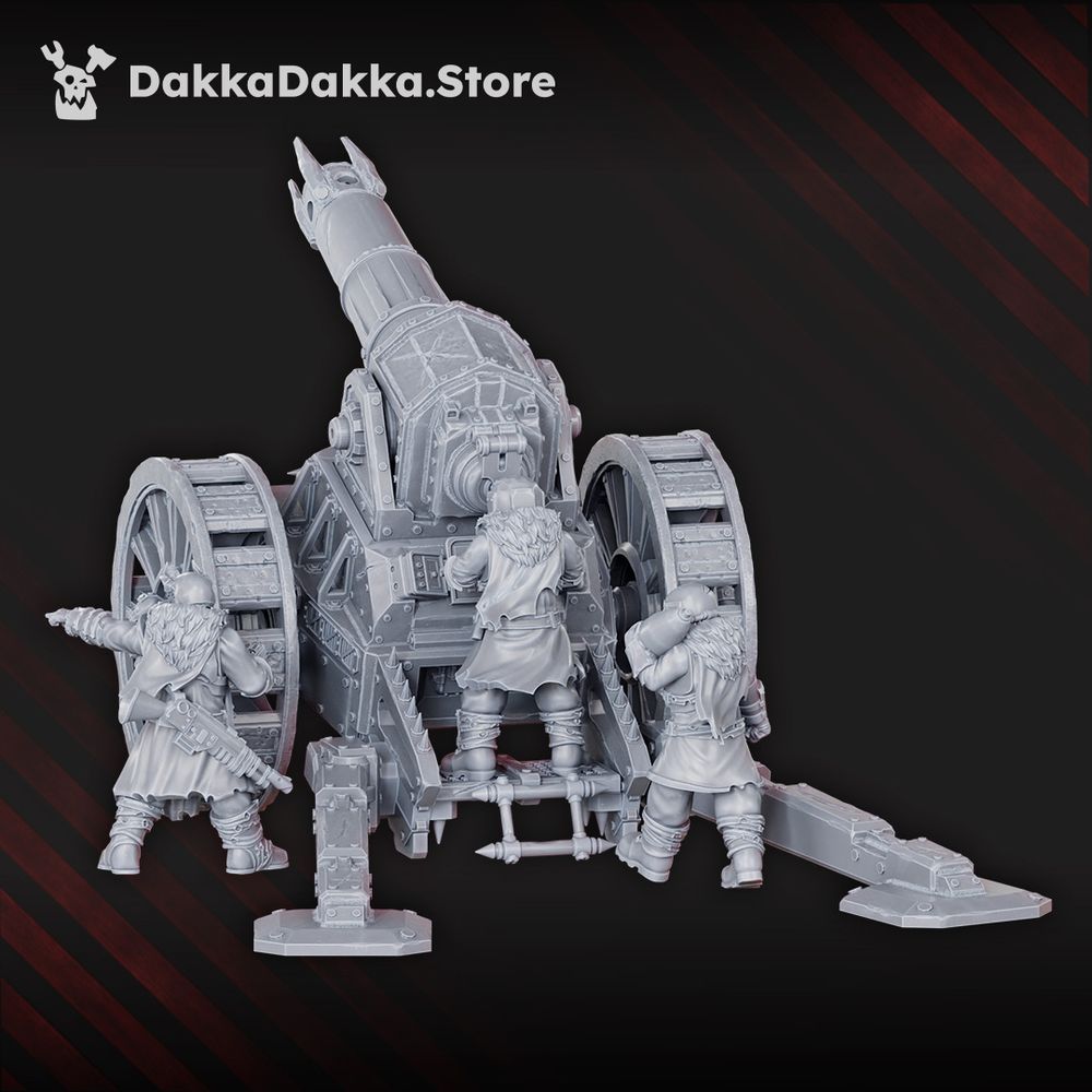 Hellspawn Vultures Heavy Mortar, Hellspawn proxy miniature, 28mm heroic scale unpainted resin, view 3