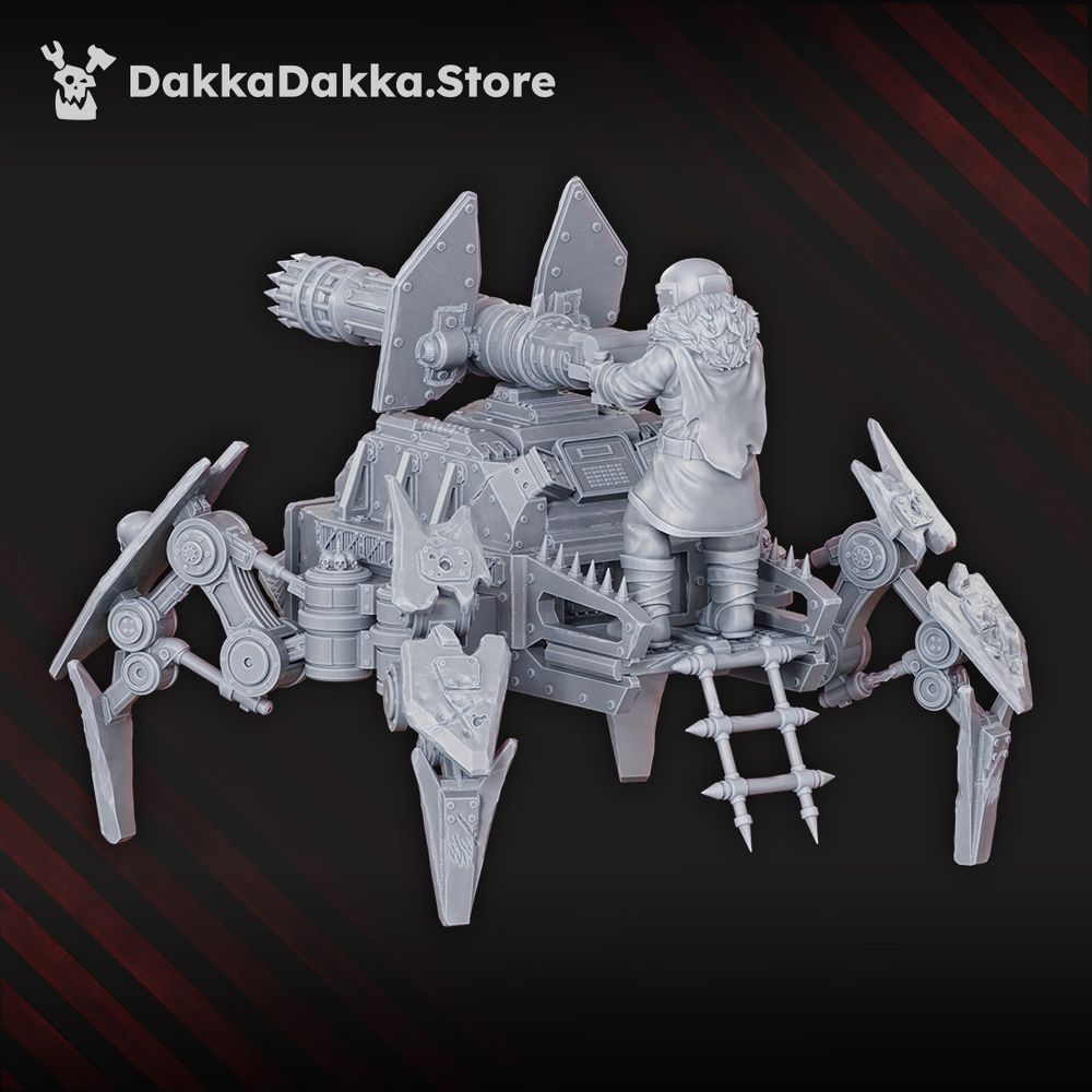 Hellspawn Vultures Heavy Weapons Platform, Hellspawn proxy miniature, 28mm heroic scale unpainted resin, view 3