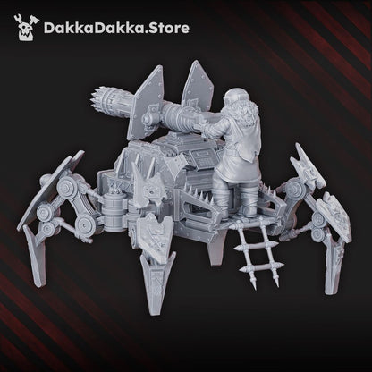 Hellspawn Vultures Heavy Weapons Platform, Hellspawn proxy miniature, 28mm heroic scale unpainted resin, view 3