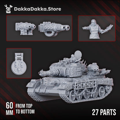 Hellspawn Vultures Main Battle Tank, Hellspawn proxy miniature, 28mm heroic scale unpainted resin