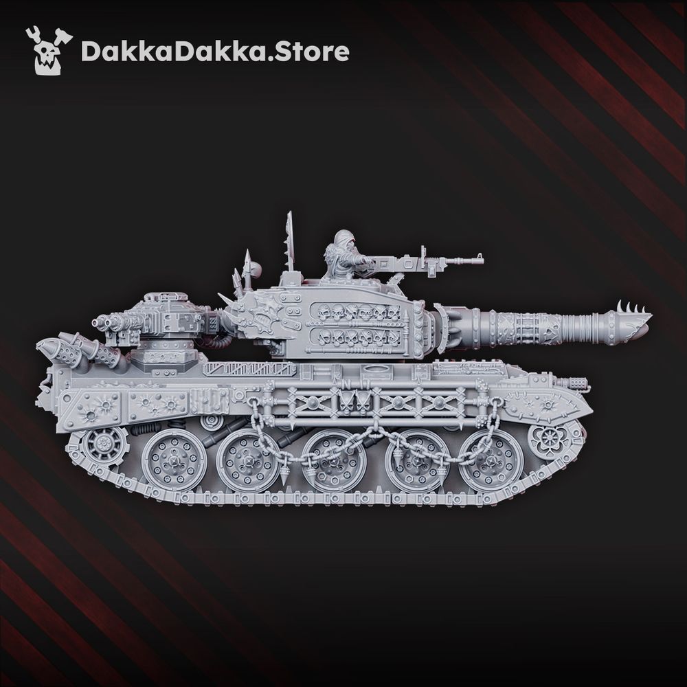 Hellspawn Vultures Main Battle Tank, Hellspawn proxy miniature, 28mm heroic scale unpainted resin, view 2