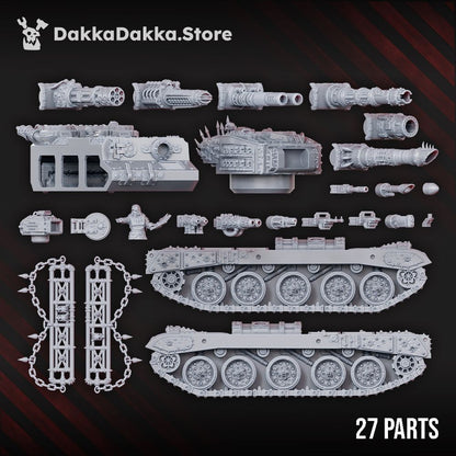 Hellspawn Vultures Main Battle Tank, Hellspawn proxy miniature, 28mm heroic scale unpainted resin, view 4