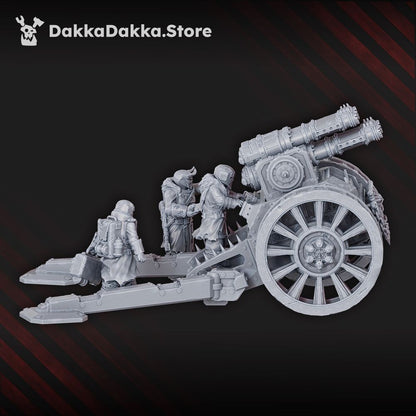 Imperial Army Vultures Quadrogun, Imperial Army proxy miniature, 28mm heroic scale unpainted resin, view 4