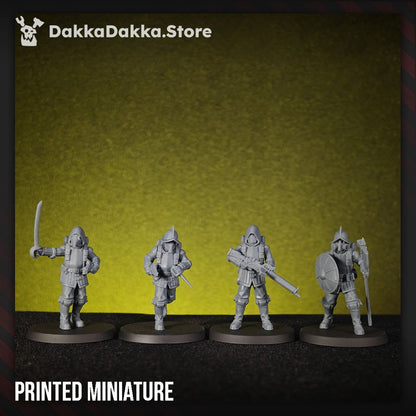 Inquisition Conquistadors (Build Kit), Inquisition proxy miniature, 28mm heroic scale unpainted resin