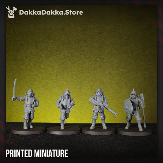 Inquisition Conquistadors (Build Kit), Inquisition proxy miniature, 28mm heroic scale unpainted resin