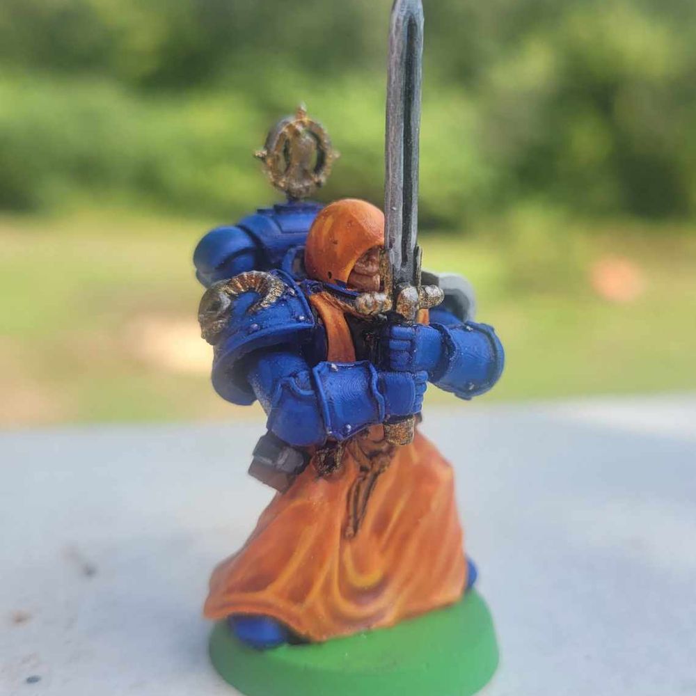 Hooded Knights Millennium Wars Promo Model, Hooded Knights proxy miniature, 28mm heroic scale unpainted resin, view 4