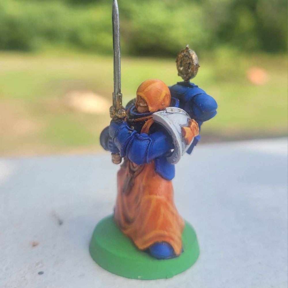 Hooded Knights Millennium Wars Promo Model, Hooded Knights proxy miniature, 28mm heroic scale unpainted resin, view 5