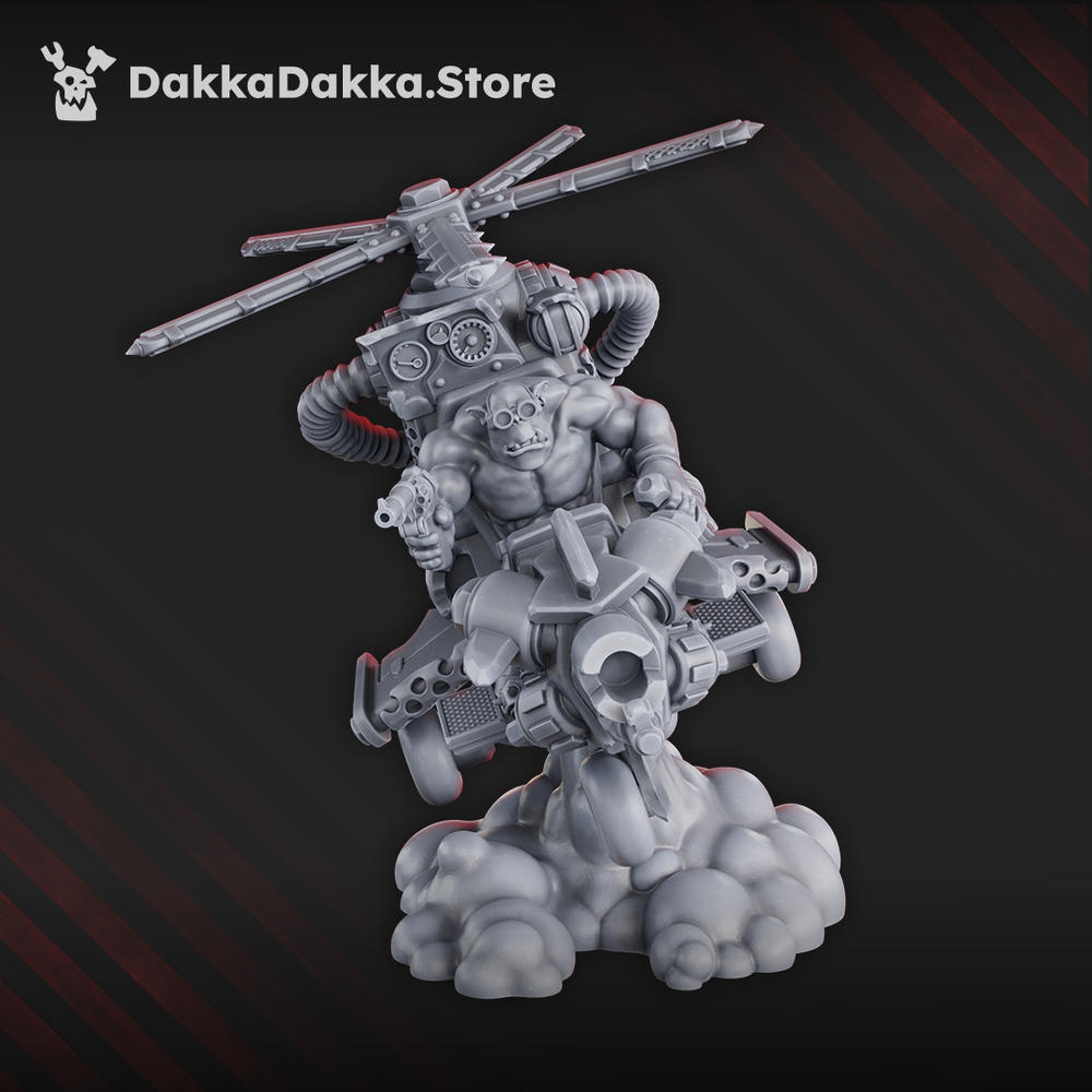 Orks Chonky Flyaz, Orks proxy miniature, 28mm heroic scale unpainted resin, view 5