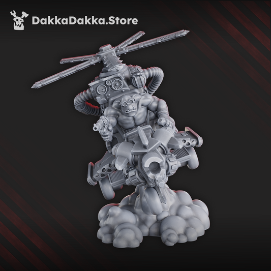 Orks Chonky Flyaz, Orks proxy miniature, 28mm heroic scale unpainted resin, view 5