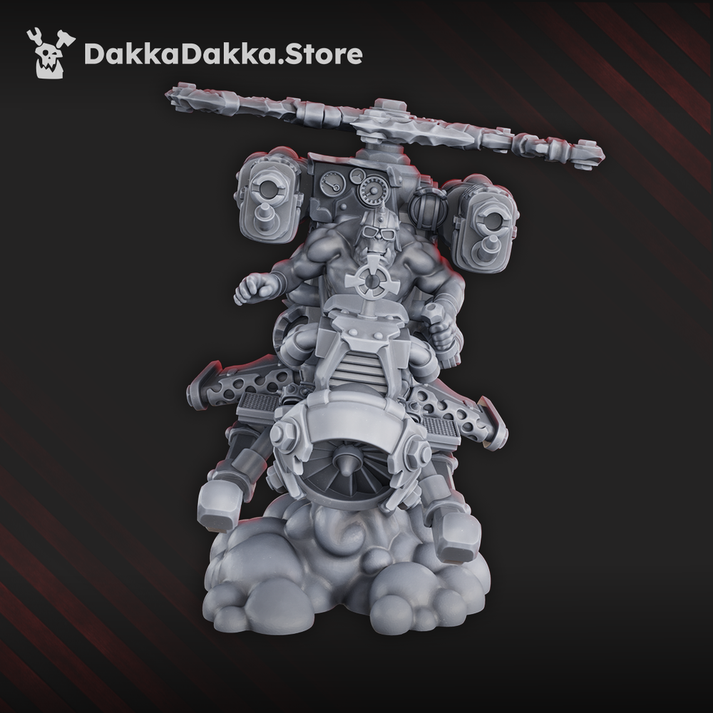 Orks Chonky Flyaz, Orks proxy miniature, 28mm heroic scale unpainted resin, view 6