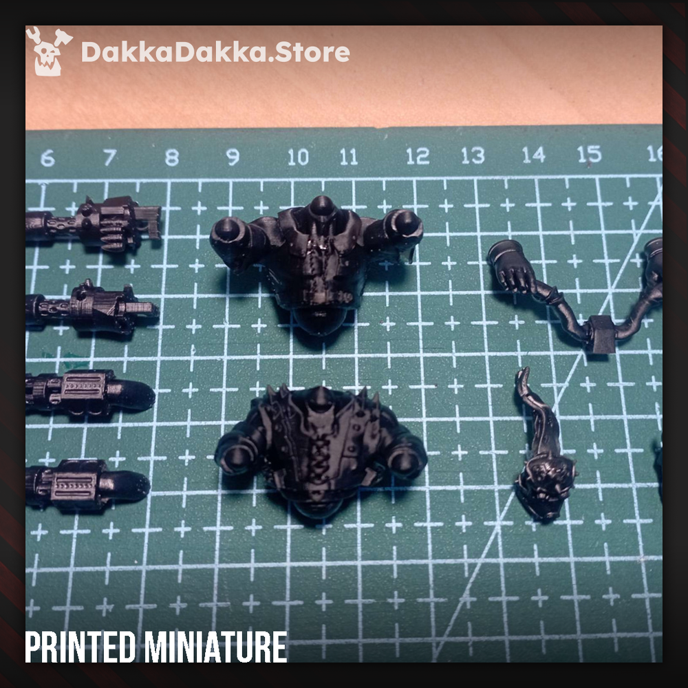 Orks Hot Wheelz Posse, Orks proxy miniature, 28mm heroic scale unpainted resin, view 3
