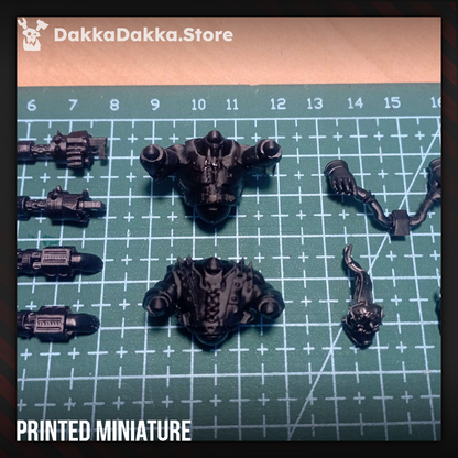 Orks Hot Wheelz Posse, Orks proxy miniature, 28mm heroic scale unpainted resin, view 3