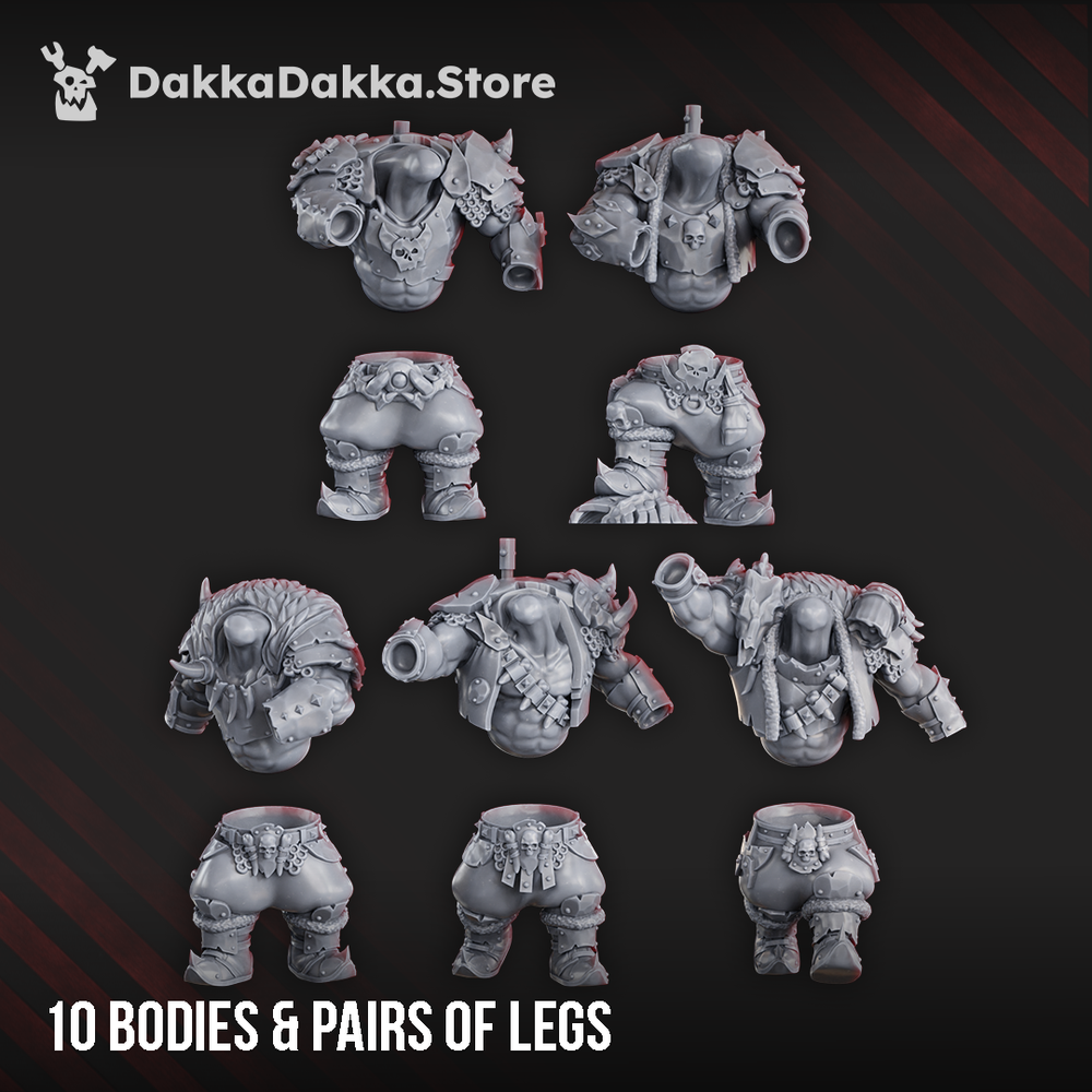 Orks Porkaz Grorks (Build Kit), Orks proxy miniature, 28mm heroic scale unpainted resin