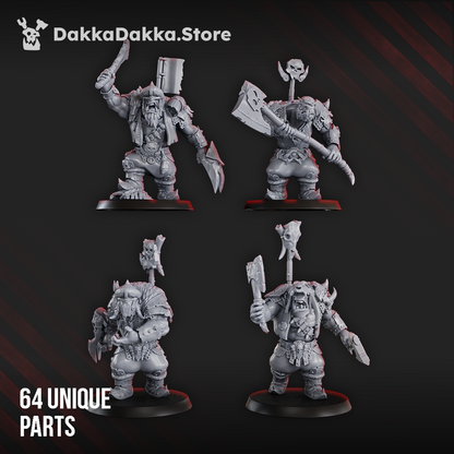 Orks Porkaz Grorks (Build Kit), Orks proxy miniature, 28mm heroic scale unpainted resin, view 4