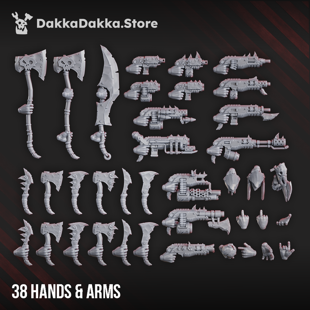 Orks Porkaz Grorks (Build Kit), Orks proxy miniature, 28mm heroic scale unpainted resin, view 5