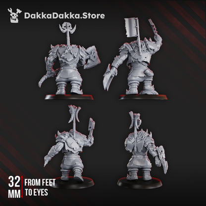 Orks Porkaz Grorks (Build Kit), Orks proxy miniature, 28mm heroic scale unpainted resin, view 6