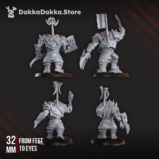 Orks Porkaz Grorks (Build Kit), Orks proxy miniature, 28mm heroic scale unpainted resin, view 6