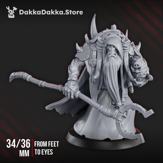 Orks Porkaz Masta Zorgmot and His Friend Pigluz (2 Units), Orks proxy miniature, 28mm heroic scale unpainted resin, view 3