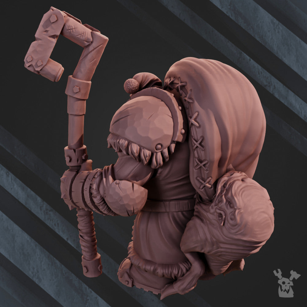 Orks X-Maz Boss, Orks proxy miniature, 28mm heroic scale unpainted resin