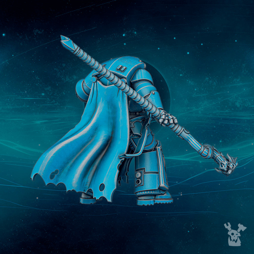 Dark Space Knights Viral Bottom Walker, Dark Space Knights proxy miniature, 28mm heroic scale unpainted resin, view 2