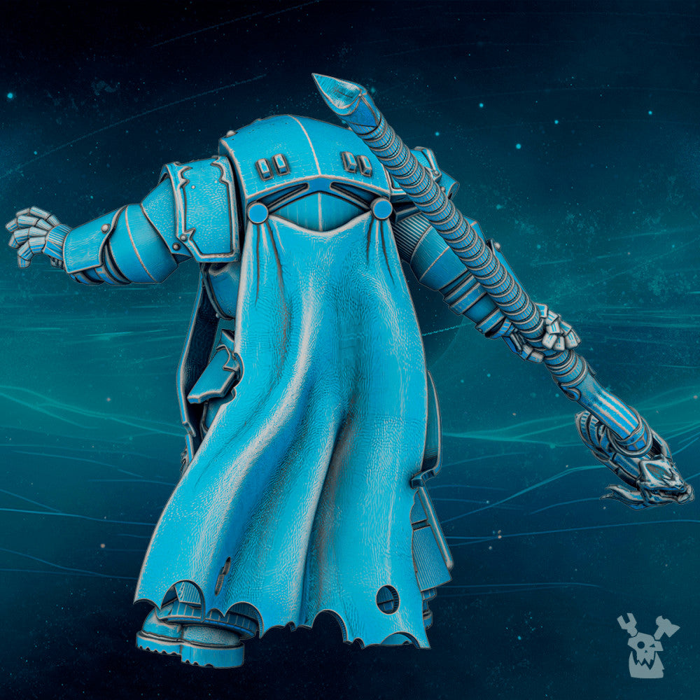 Dark Space Knights Viral Bottom Walker, Dark Space Knights proxy miniature, 28mm heroic scale unpainted resin, view 4