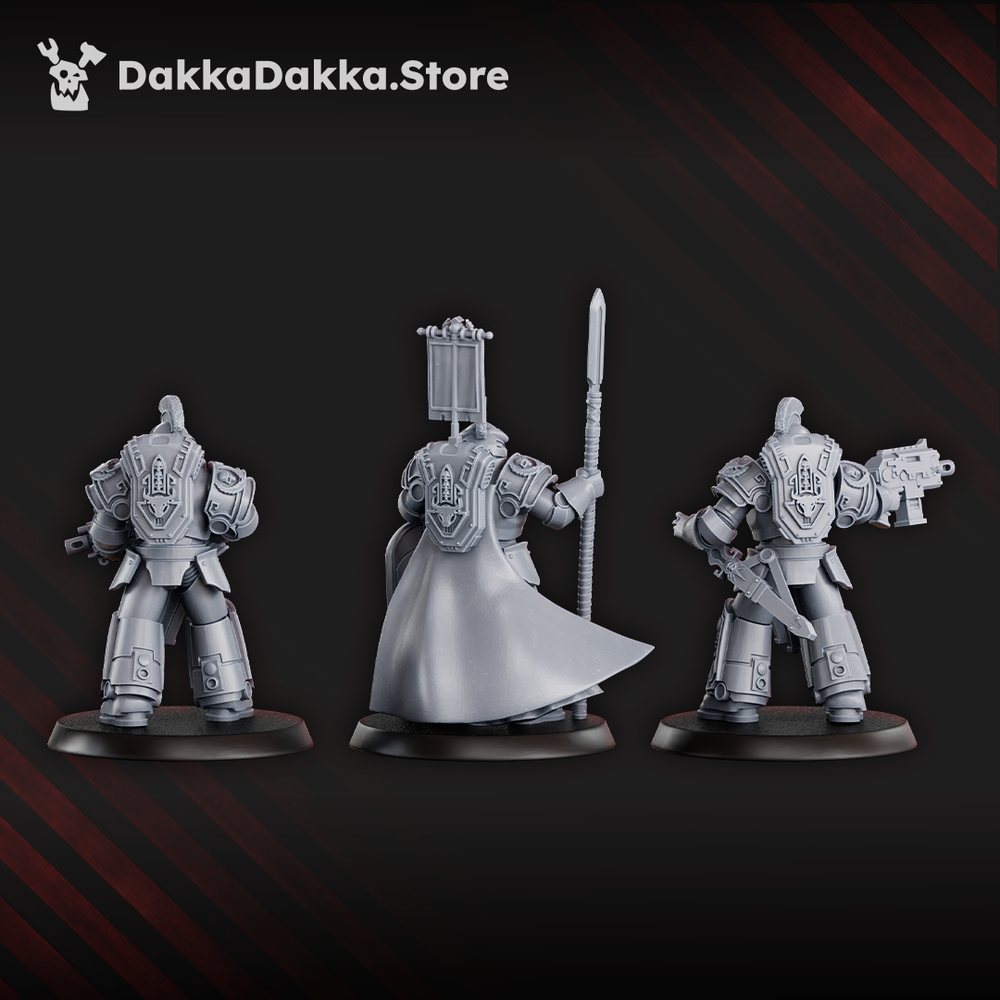 Space Knights Bullwhip Clan Warriors (x3) - Prime Armored Battleline Squad of Space Knights (3 Units), Space Knights proxy