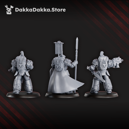 Space Knights Bullwhip Clan Warriors (x3) - Prime Armored Battleline Squad of Space Knights (3 Units), Space Knights proxy