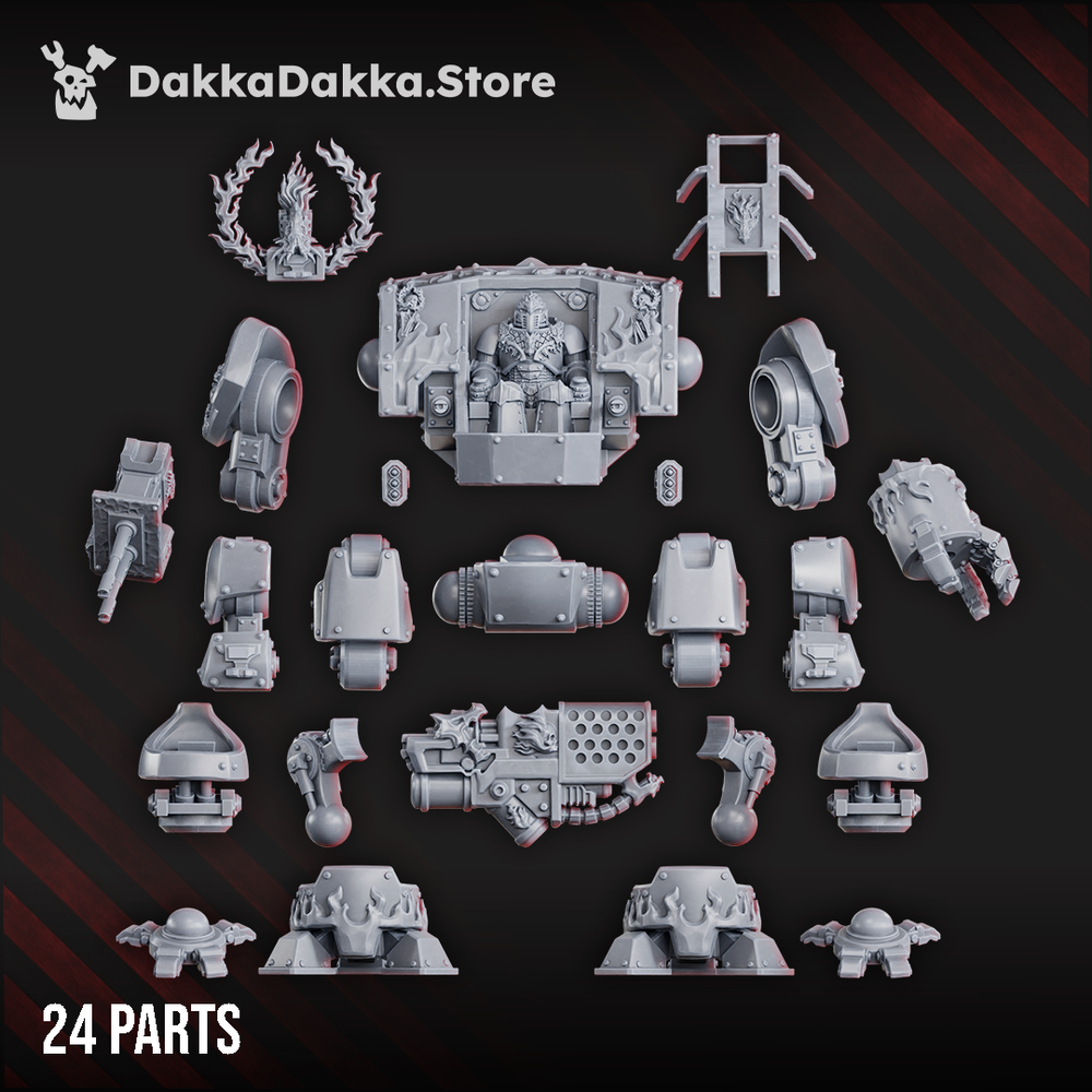 Space Knights Dreadscout, Space Knights proxy miniature, 28mm heroic scale unpainted resin, view 2