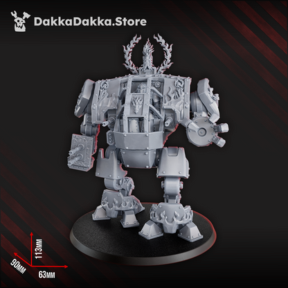 Space Knights Dreadscout, Space Knights proxy miniature, 28mm heroic scale unpainted resin, view 3