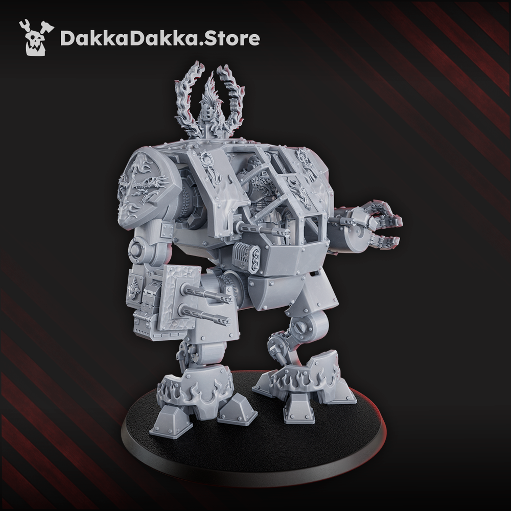 Space Knights Dreadscout, Space Knights proxy miniature, 28mm heroic scale unpainted resin, view 4