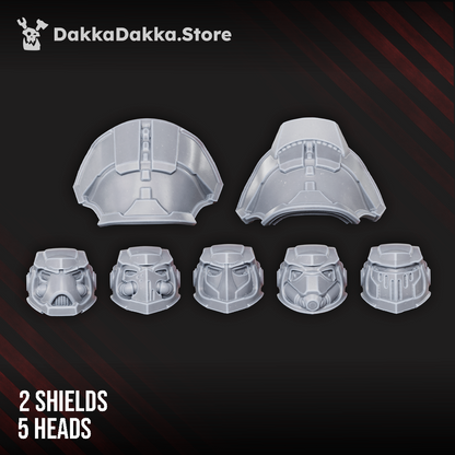 Space Knights Heavy Knights of the Golden Pavise (Build Kit) - Destroyer Armored Space Assault Squad of Citadel, view 2