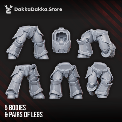 Space Knights Heavy Knights of the Great Citadel (Build Kit) - Destroyer Armored Space Battleline Squad of Citadel Vanguard