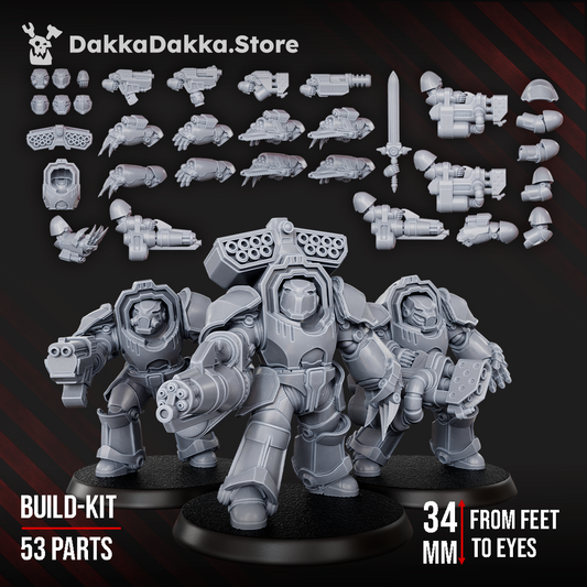 Space Knights Heavy Knights of the Great Citadel (Build Kit) - Destroyer Armored Space Battleline Squad of Citadel, view 3