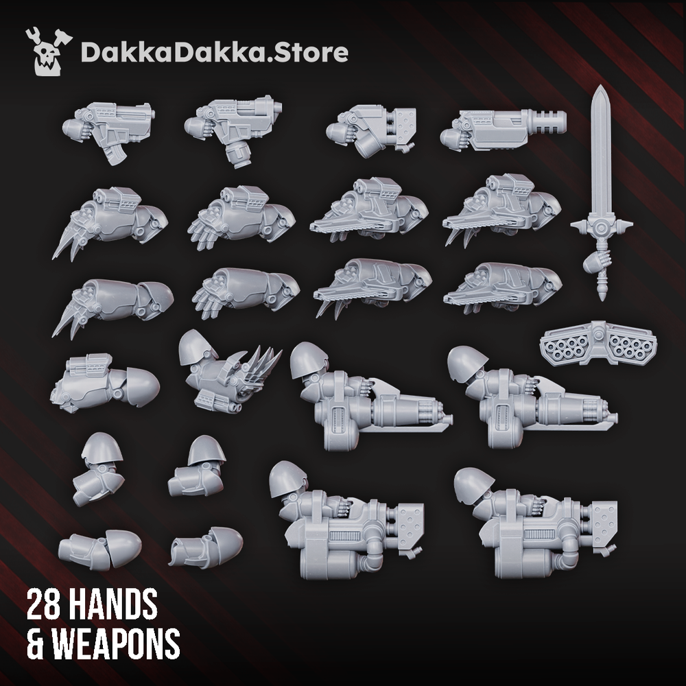 Space Knights Heavy Knights of the Great Citadel (Build Kit) - Destroyer Armored Space Battleline Squad of Citadel, view 4