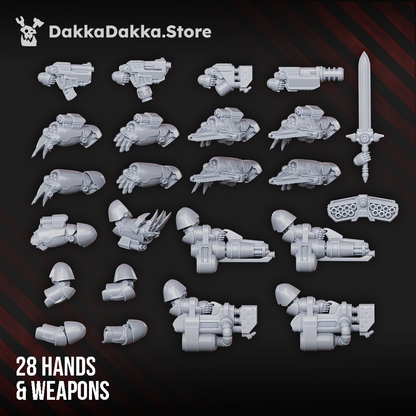Space Knights Heavy Knights of the Great Citadel (Build Kit) - Destroyer Armored Space Battleline Squad of Citadel, view 4