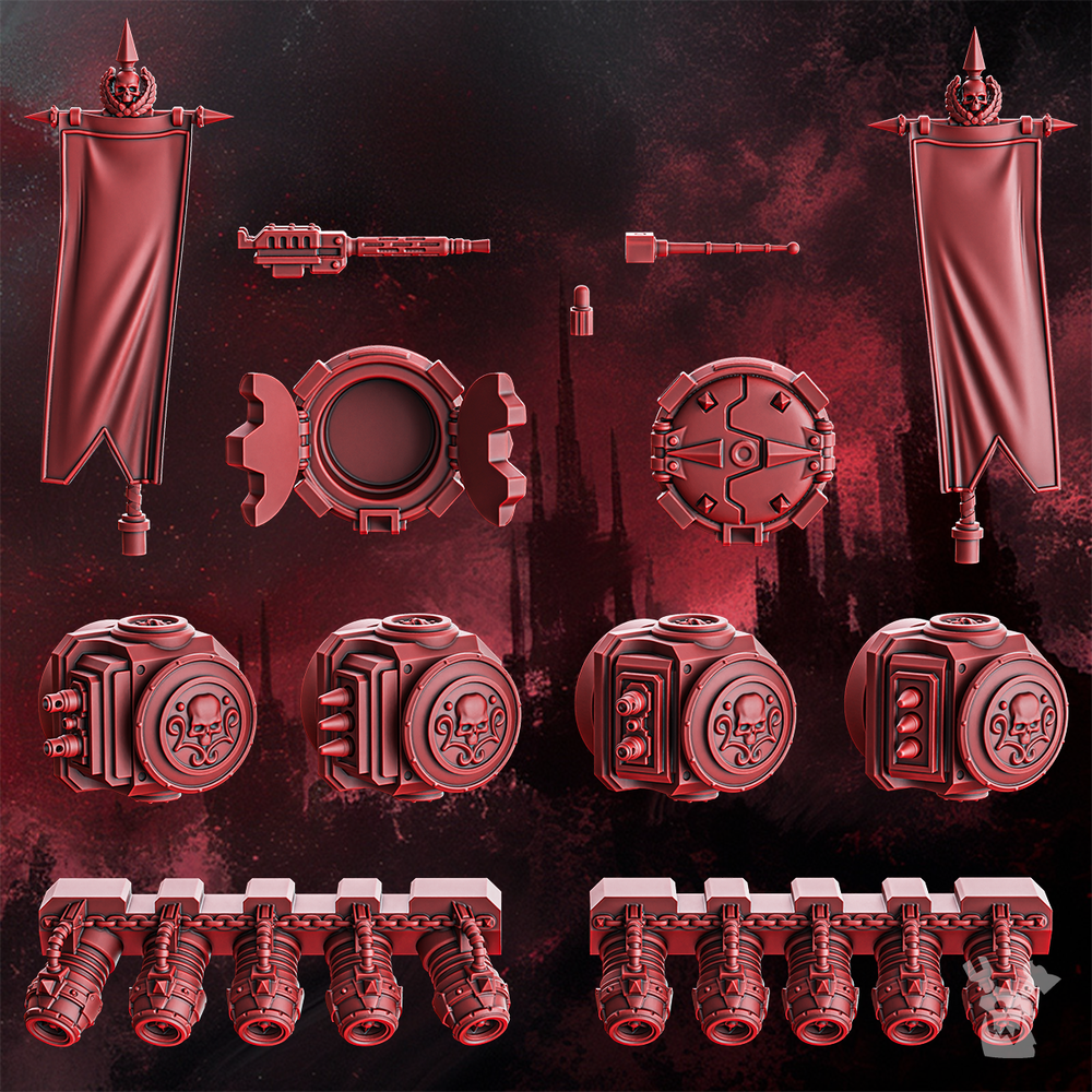 Space Knights Rapid Urge, Space Knights proxy miniature, 28mm heroic scale unpainted resin, view 10