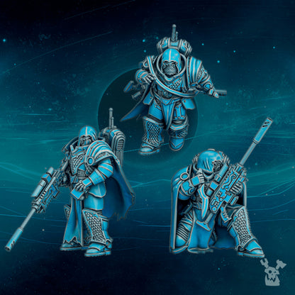 Imperial Army Scylla Dragon Hunters (x3) (3 Units), Imperial Army proxy miniature, 28mm heroic scale unpainted resin