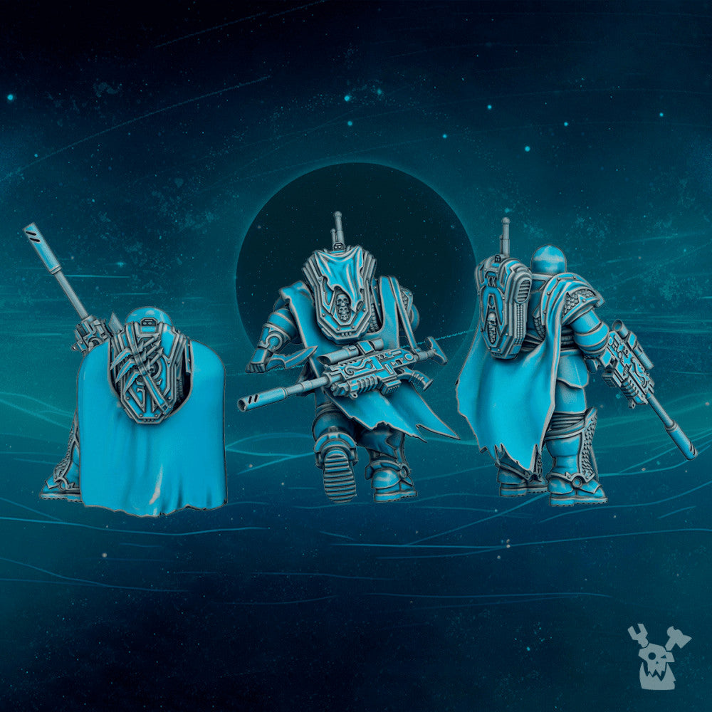Imperial Army Scylla Dragon Hunters (x3) (3 Units), Imperial Army proxy miniature, 28mm heroic scale unpainted resin, view 2