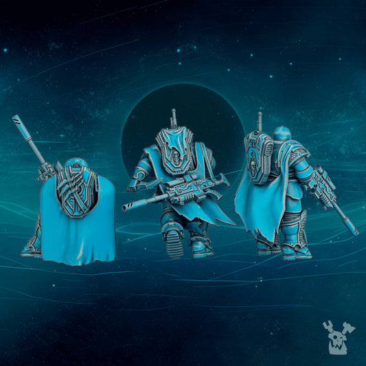 Imperial Army Scylla Dragon Hunters (x3) (3 Units), Imperial Army proxy miniature, 28mm heroic scale unpainted resin, view 2
