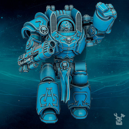 Imperial Army Scylla Stormwave, Imperial Army proxy miniature, 28mm heroic scale unpainted resin, view 4