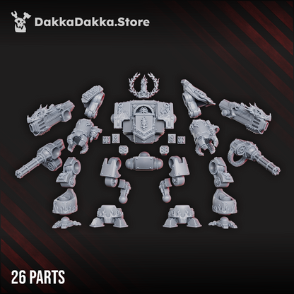 Space Knights Stormdread, Space Knights proxy miniature, 28mm heroic scale unpainted resin, view 2