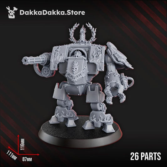 Space Knights Stormdread, Space Knights proxy miniature, 28mm heroic scale unpainted resin, view 3