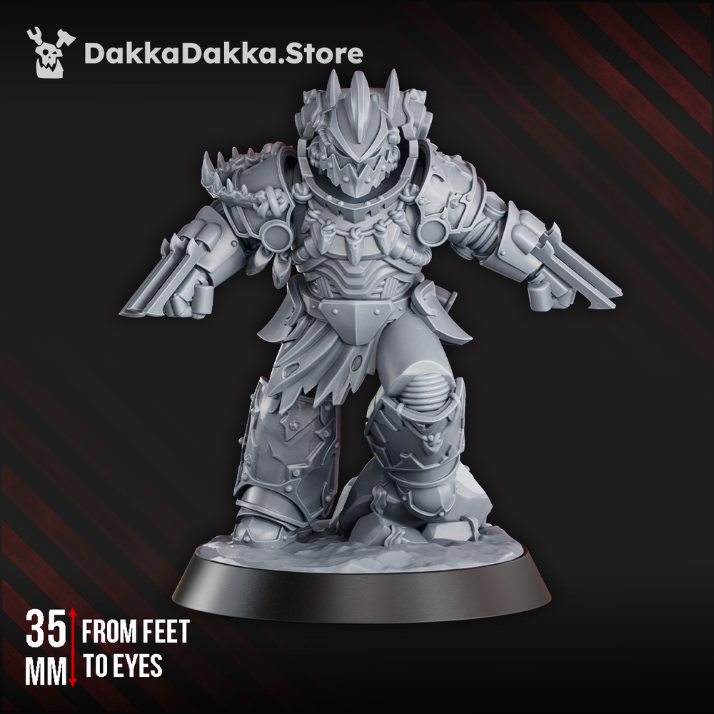 Space Knights Tangaroa the 7 Ocean Beast - Prime Armored Master of Space Knights, Space Knights proxy miniature, 28mm heroic
