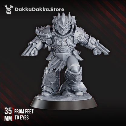 Space Knights Tangaroa the 7 Ocean Beast - Prime Armored Master of Space Knights, Space Knights proxy miniature, 28mm heroic