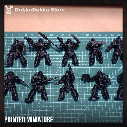 Space Knights White Megalodon Clan Warriors (x10) - Prime Armored Battleline Squad of Space Knights (10 Units), view 2
